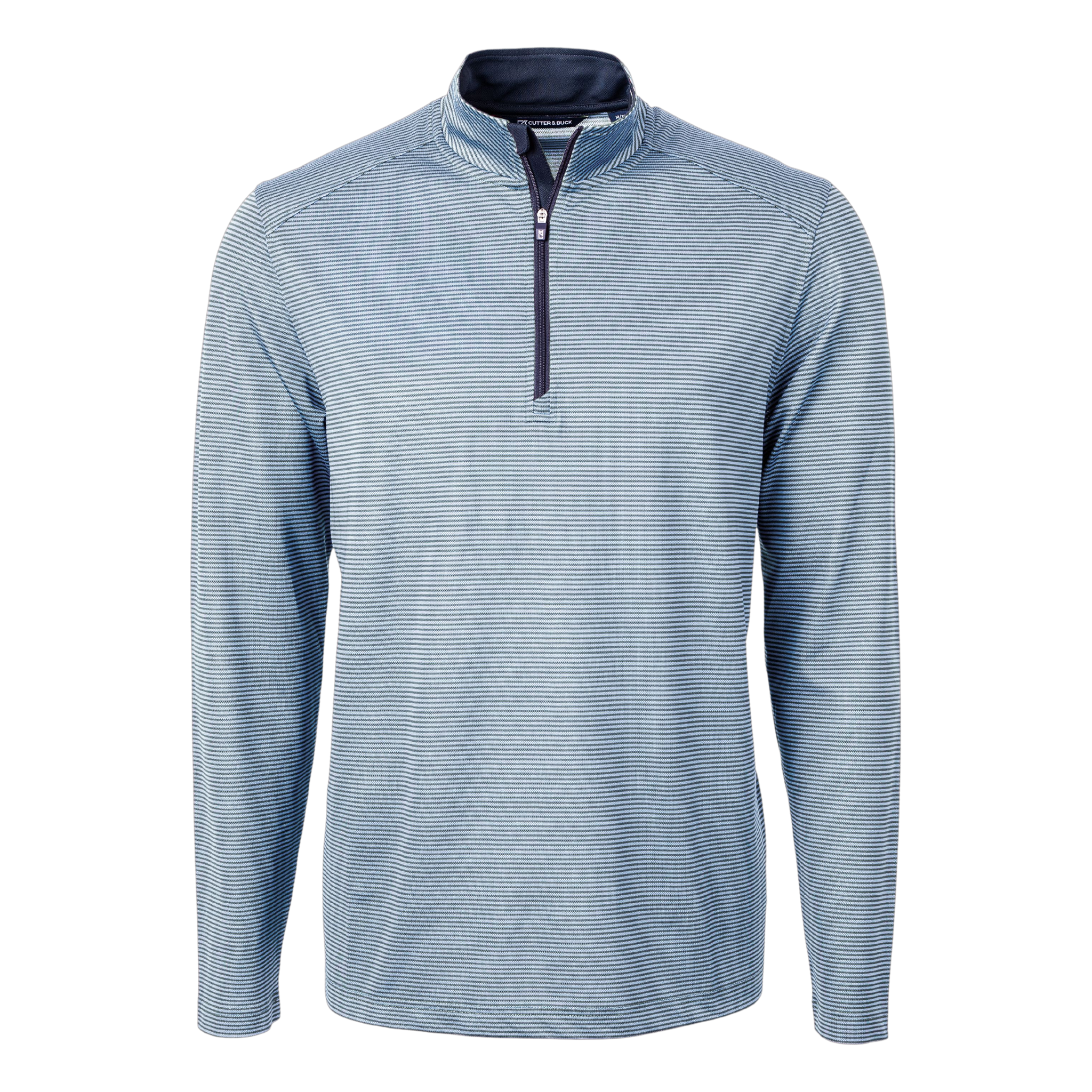 Pique Micro Stripe Quarter Zip